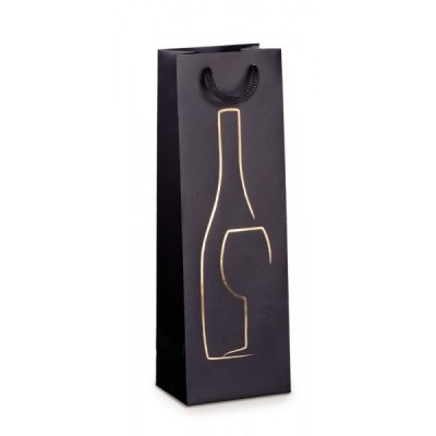 Rex - borsa per bottiglia colore nero grammatura 200gr