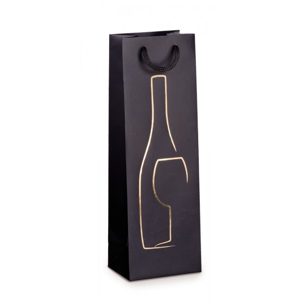 Rex - borsa per bottiglia colore nero grammatura 200gr