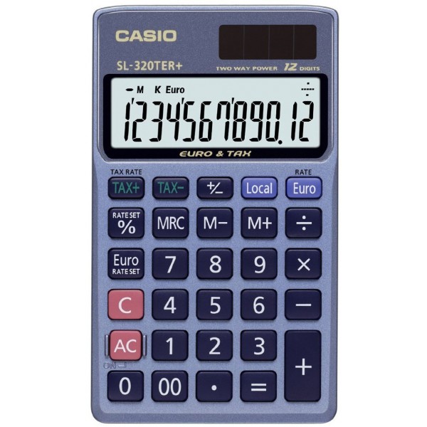 Calcolatrice tascabile sl-320ter - display a 12 cifre - 1pz