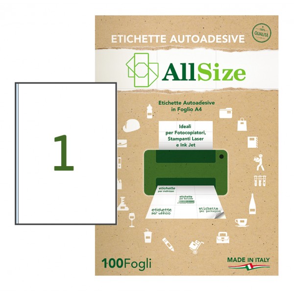 Etichette adesive in fogli a4