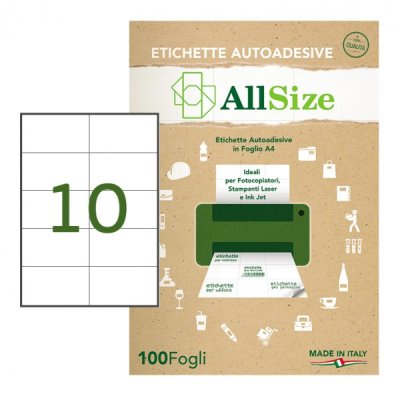 Etichette adesive in fogli a4