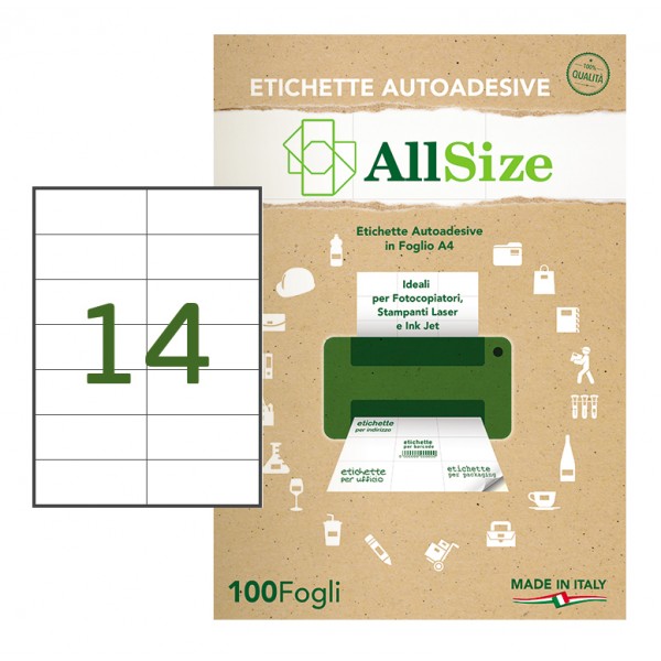 Etichette adesive in fogli a4