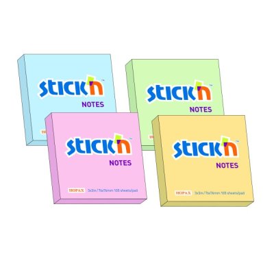 Foglietti adesivi stick'n riposizionabili 76x76mm arancione pastello colore arancio pastello