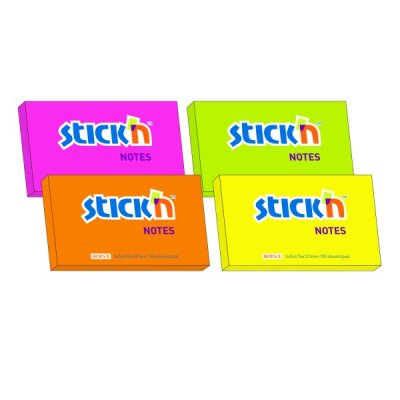 Foglietti adesivi stick'n riposizionabili 76x76mm giallo neon colore giallo neon