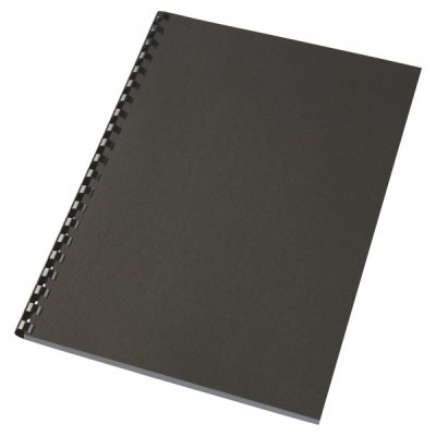 Leathergrain - copertine per rilegatura colore nero grammatura 250gr