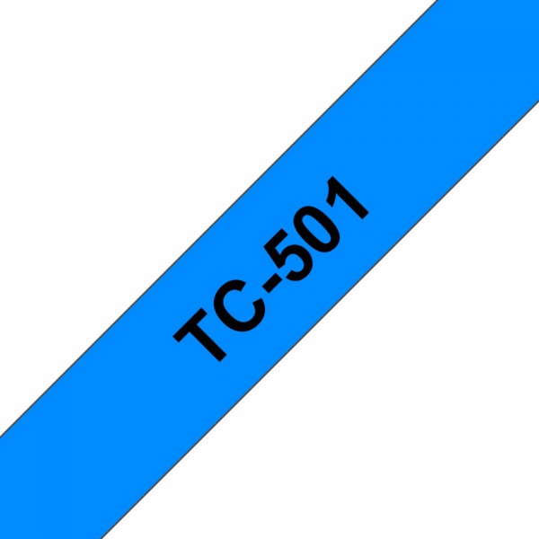 Brother tc-501 nastro nero/blu 12mm x 7,7m colore nero su blu