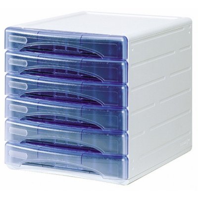 ARDA Cassettiera da scrivania OLIVIA 6 cassetti - Blu