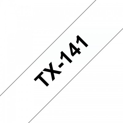 Brother tx-141 nastro nero/trasparente 18mm x 15m colore nero su trasparente