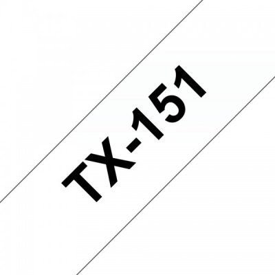 Brother tx-151 nastro nero/trasparente 24mm x 15m colore nero su trasparente