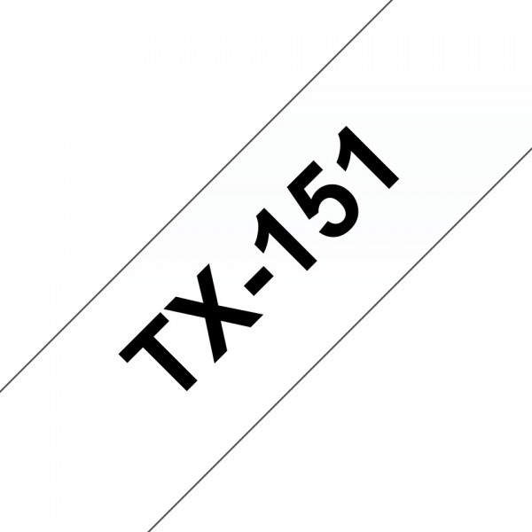 Brother tx-151 nastro nero/trasparente 24mm x 15m colore nero su trasparente