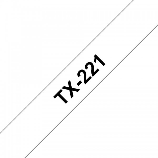 Brother tx-221 nastro nero/bianco 9mm x 15m colore nero su bianco