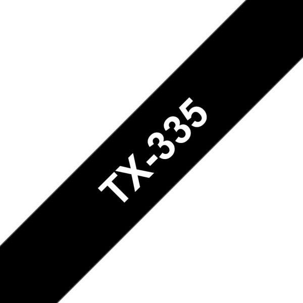 Brother tx-335 nastro bianco/nero 12mm x 15m colore bianco su nero