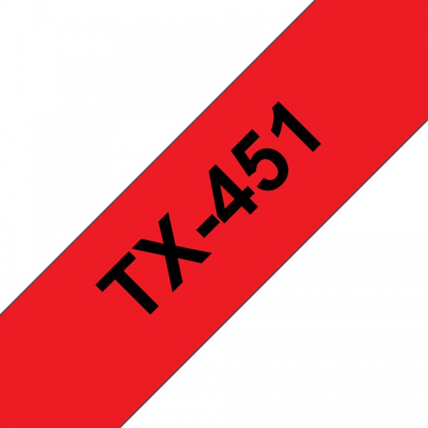 Brother tx-451 nastro nero/rosso 24mm x 15m colore nero su rosso