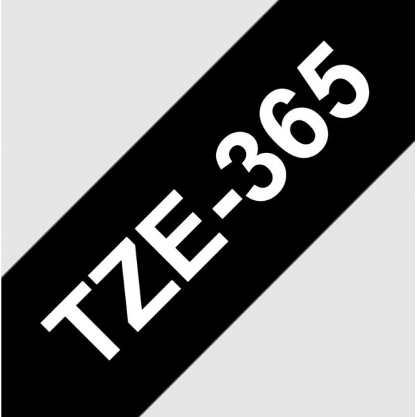 Brother tze-365 nastro bianco/nero 36mm x 8m colore bianco su nero colore bianco su nero