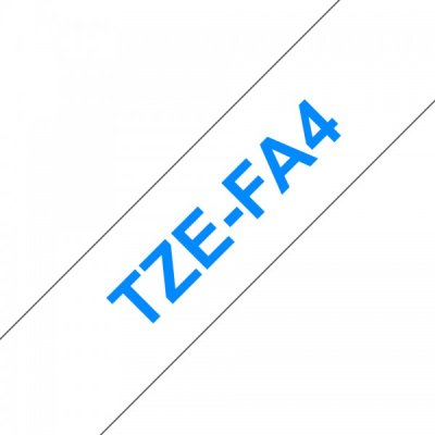 Brother tze-fa4 nastro blu/bianco 18mm x 3m colore blu su bianco colore blu su bianco