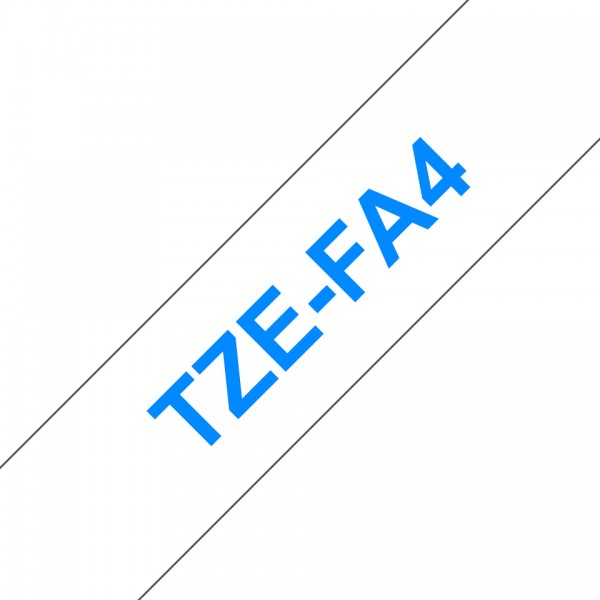 Brother tze-fa4 nastro blu/bianco 18mm x 3m colore blu su bianco colore blu su bianco