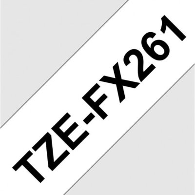 Brother tze-fx261 nastro nero/bianco 36mm x 8m colore nero su bianco colore nero su bianco