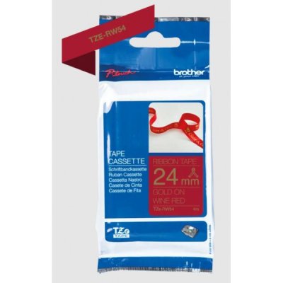 Brother tze-rw54 nastro oro/rosso scuro 24mm x 4m colore oro su rosso scuro colore oro su rosso scuro