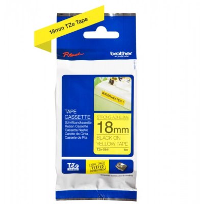 Brother tze-s641 nastro adesivo nero/giallo 18mm x 8m colore nero su giallo