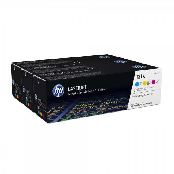 HP Toner originale Ciano, Magenta e Giallo Multipack 131A (U0SL1AM)