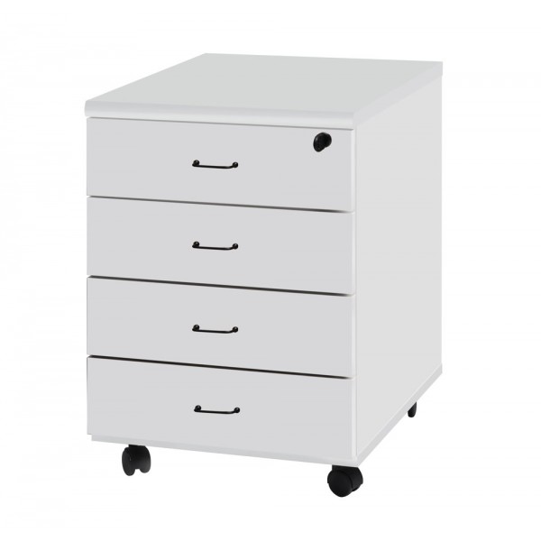 Cassettiera byte 4 cassetti colore grigio