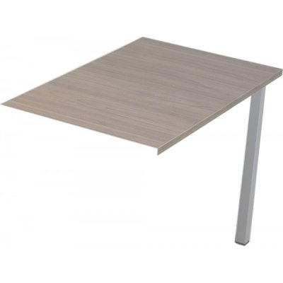 Prolunga scrivania florence 80x80cm con gambe in metallo colore legno scuro