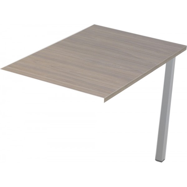 Prolunga scrivania florence 80x80cm con gambe in metallo colore legno scuro