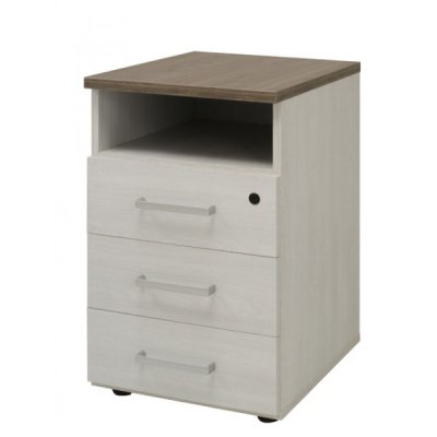 Cassettiera florence 3 cassetti e 1 vano colore legno scuro