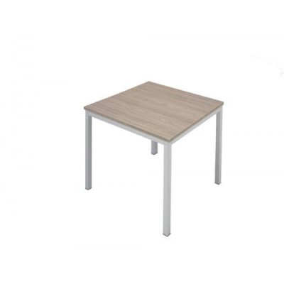 Scrivania florence 80x80cm con gambe in metallo colore legno scuro