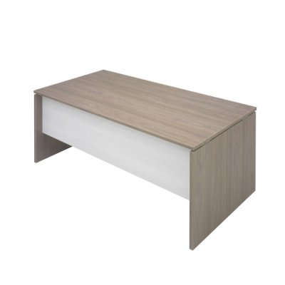 Scrivania reception florence 140x80cm con sopralzo colore legno scuro