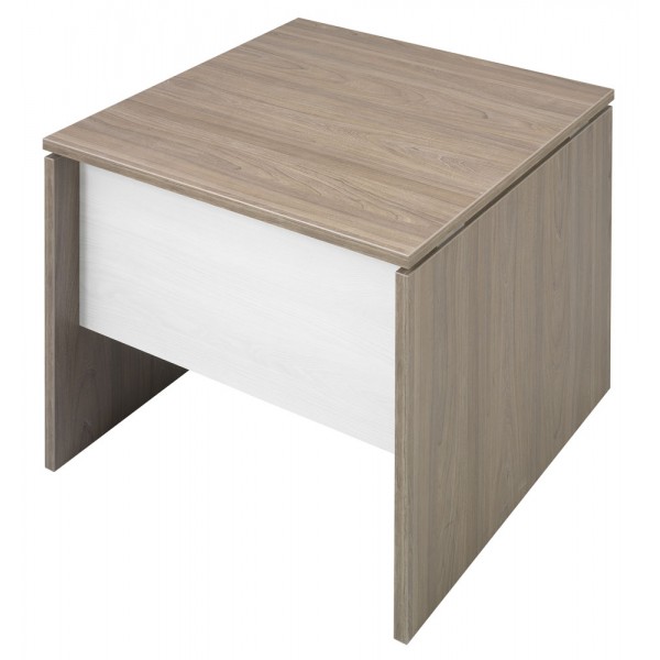 Scrivania reception florence 80x80cm con sopralzo colore legno scuro