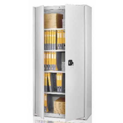 Armadio multiuso 4 piani spostabili colore bianco