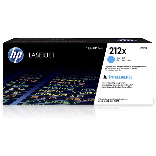 HP Toner originale ciano 212X W2121X alta capacità