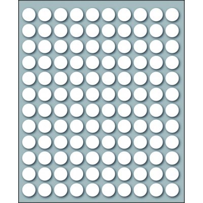 Etichette adesive in fogli - multiuso rotonde colore bianco