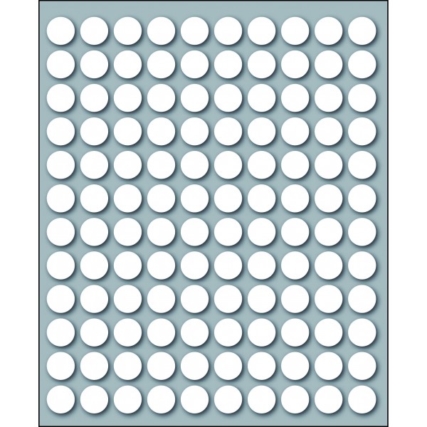 Etichette adesive in fogli - multiuso rotonde colore bianco