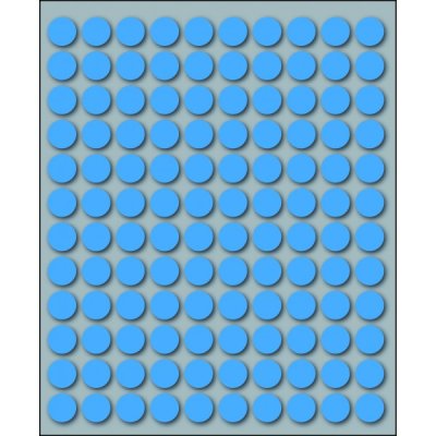 Etichette adesive in fogli - multiuso rotonde colore blu
