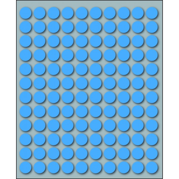 Etichette adesive in fogli - multiuso rotonde colore blu
