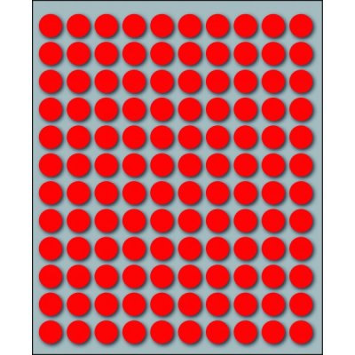 Etichette adesive in fogli - multiuso rotonde colore rosso