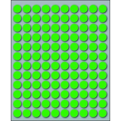 Etichette adesive in fogli - multiuso rotonde colore verde