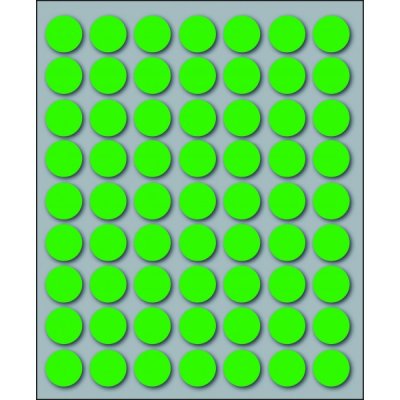 Etichette adesive in fogli - multiuso rotonde colore verde