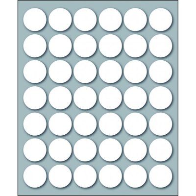 Etichette adesive in fogli - multiuso rotonde colore bianco