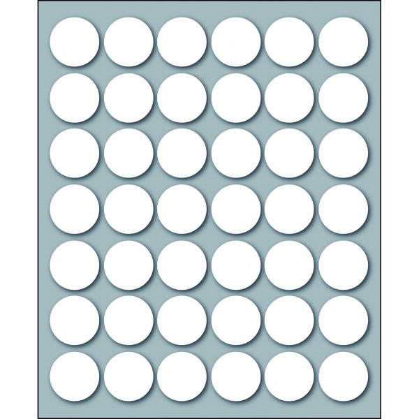Etichette adesive in fogli - multiuso rotonde colore bianco
