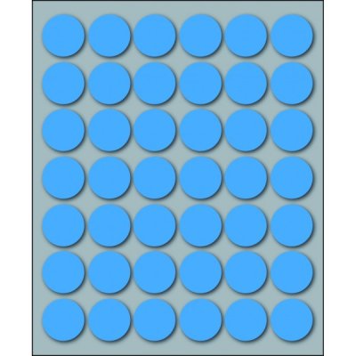 Etichette adesive in fogli - multiuso rotonde colore blu