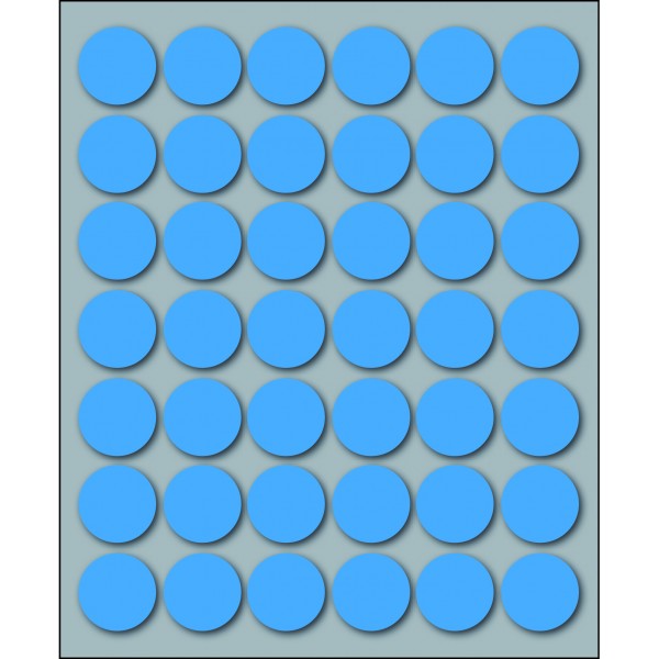 Etichette adesive in fogli - multiuso rotonde colore blu