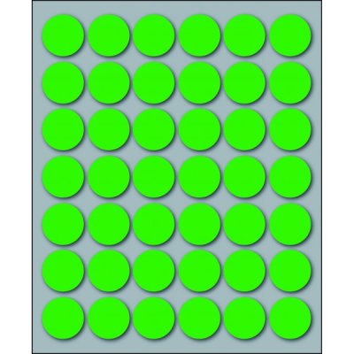 Etichette adesive in fogli - multiuso rotonde colore verde