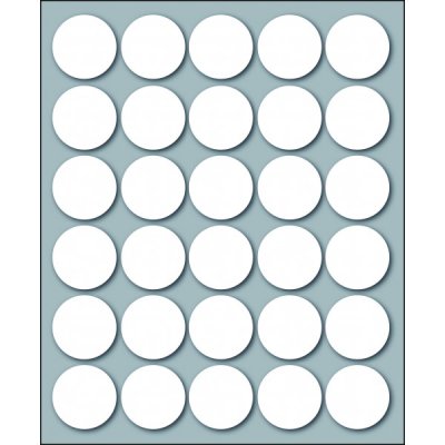 Etichette adesive in fogli - multiuso rotonde colore bianco