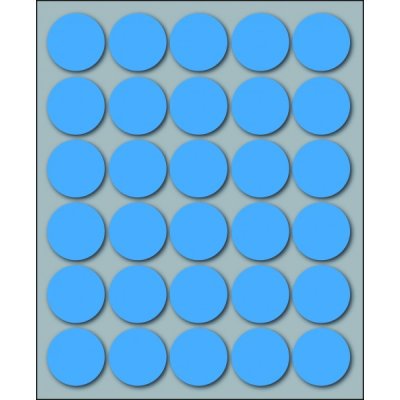Etichette adesive in fogli - multiuso rotonde colore blu