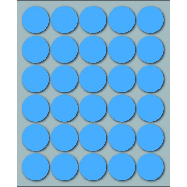 Etichette adesive in fogli - multiuso rotonde colore blu