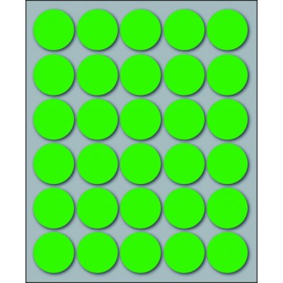 Etichette adesive in fogli - multiuso rotonde colore verde