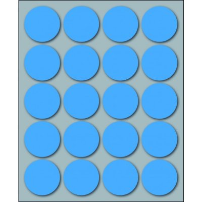 Etichette adesive in fogli - multiuso rotonde colore blu